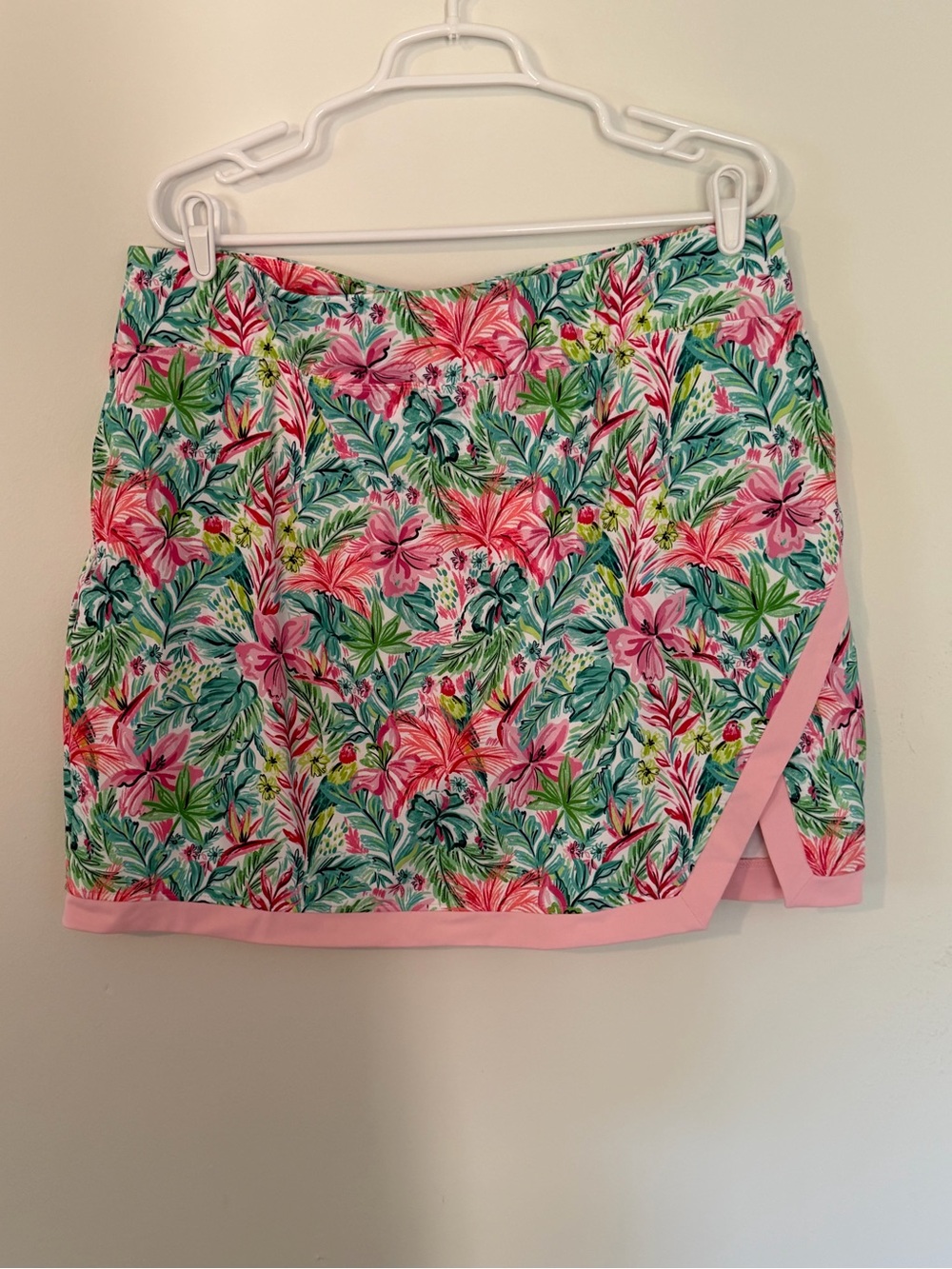 NWOT Stella Parker Sport Tropical Print Golf Skort XL Pink Floral
